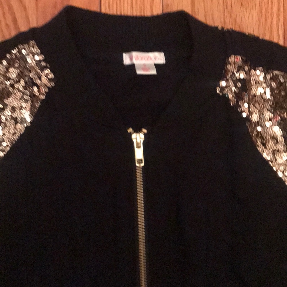 ✨Gold Sequin Bomber Jacket. Xhilaration. Size S - Picture 2 of 6